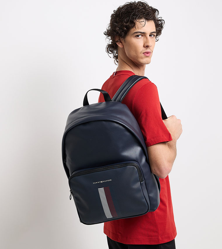 Logo Detail Zip Around Backpack