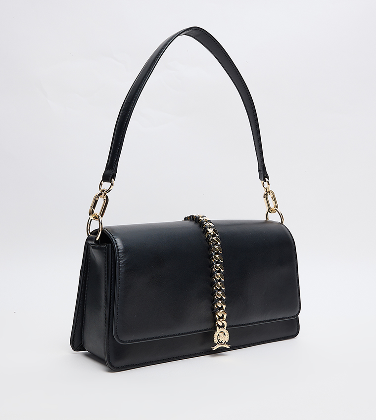 Chain-Link Detail Shoulder Bag
