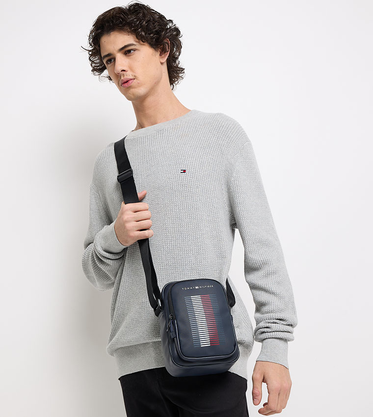 Logo Detail Reporter Bag