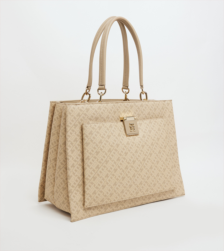 Monogram Patterned Satchel Bag