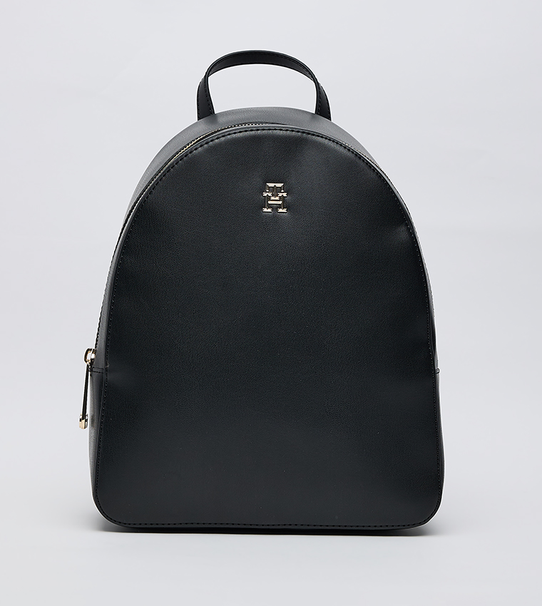 Logo Detail Zippered Backpack
