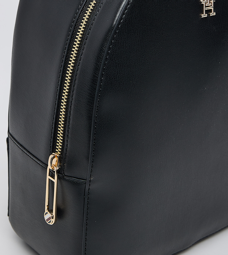 Logo Detail Zippered Backpack