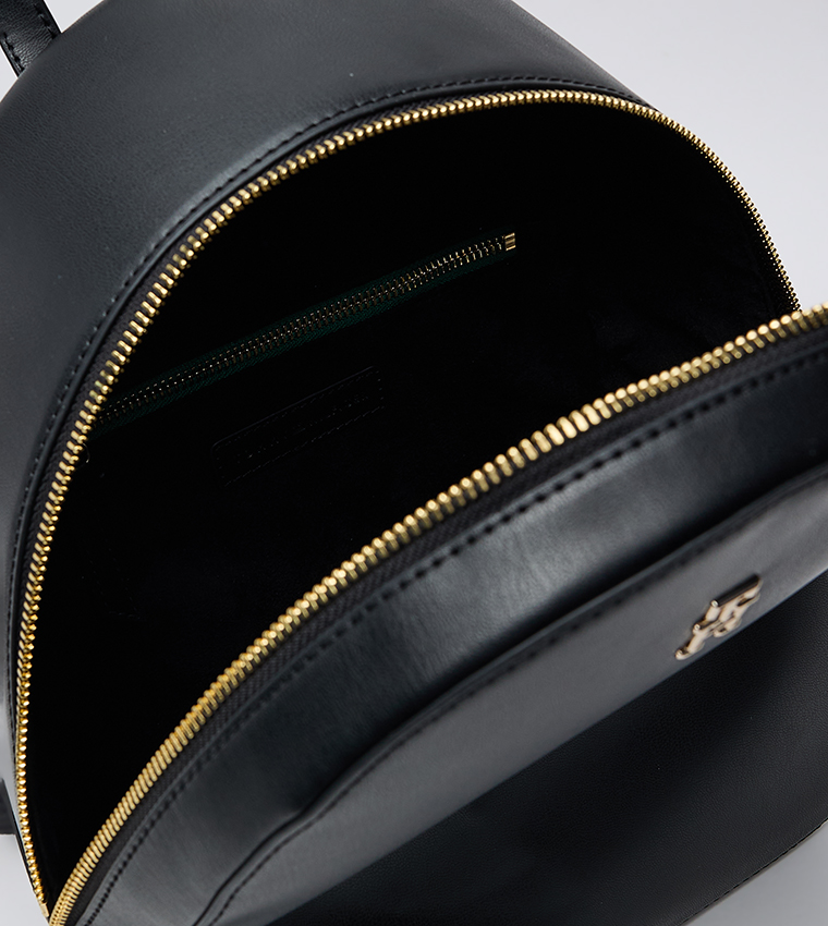Logo Detail Zippered Backpack