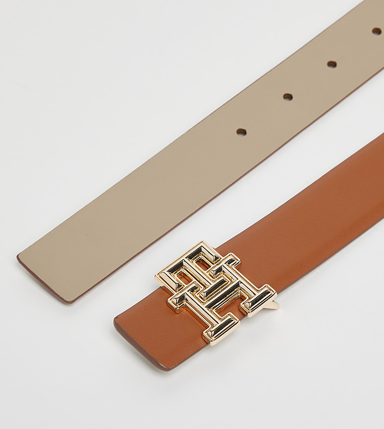 Monogram Buckle 3.0 Leather Belt