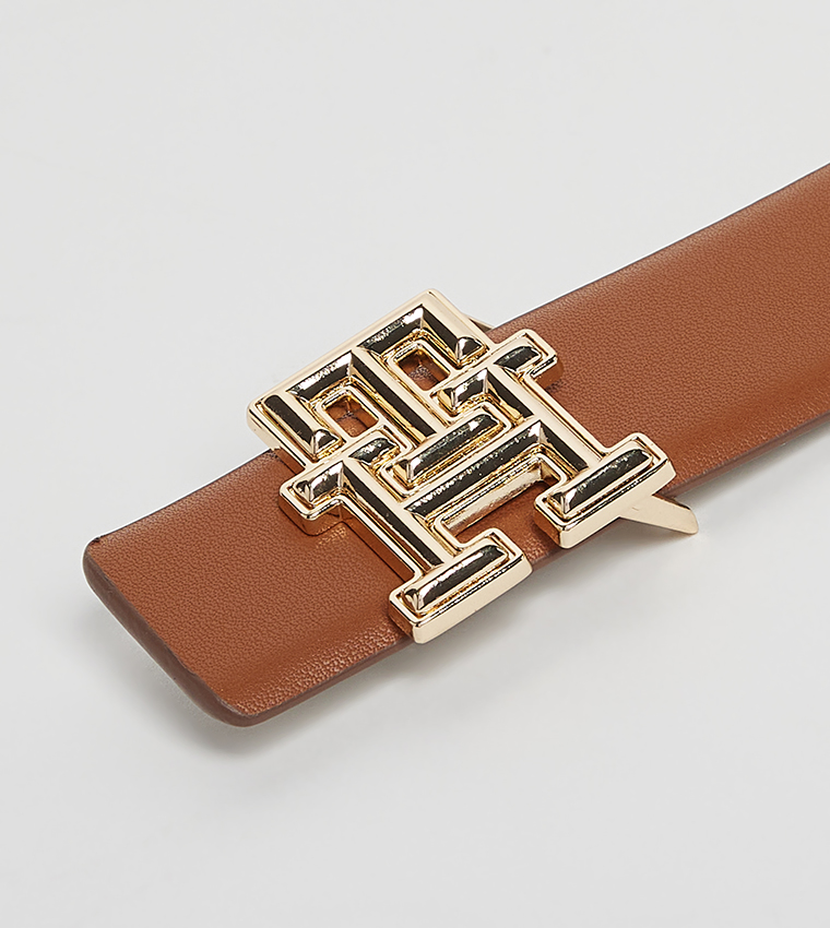 Monogram Buckle 3.0 Leather Belt