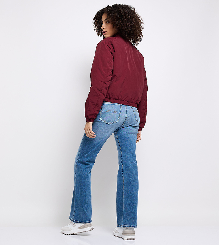 Essential Flag Detail Bomber Jacket