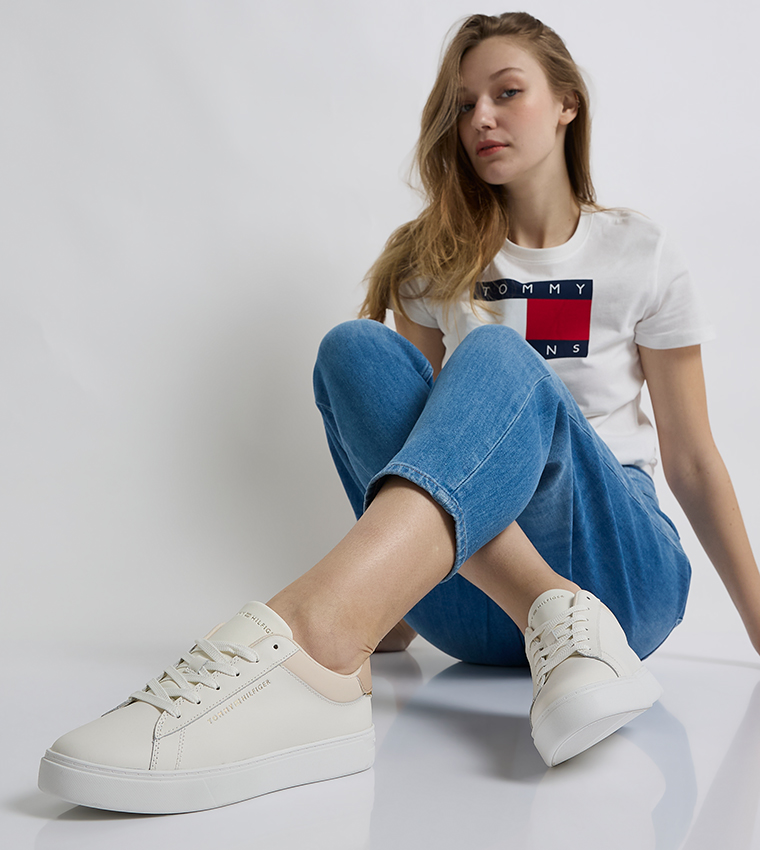 Textured Low-Top Sneakers