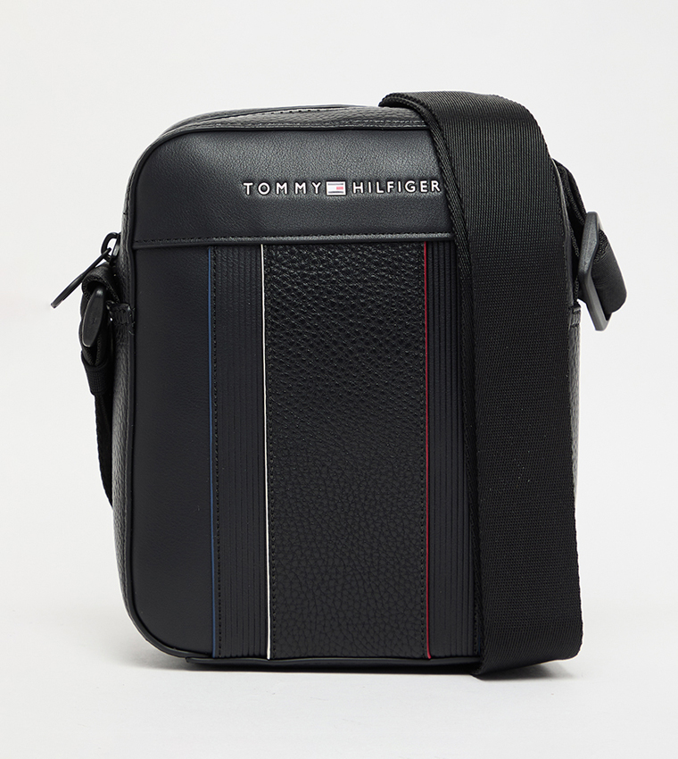 Logo Detail Zippered Crossbody Bag