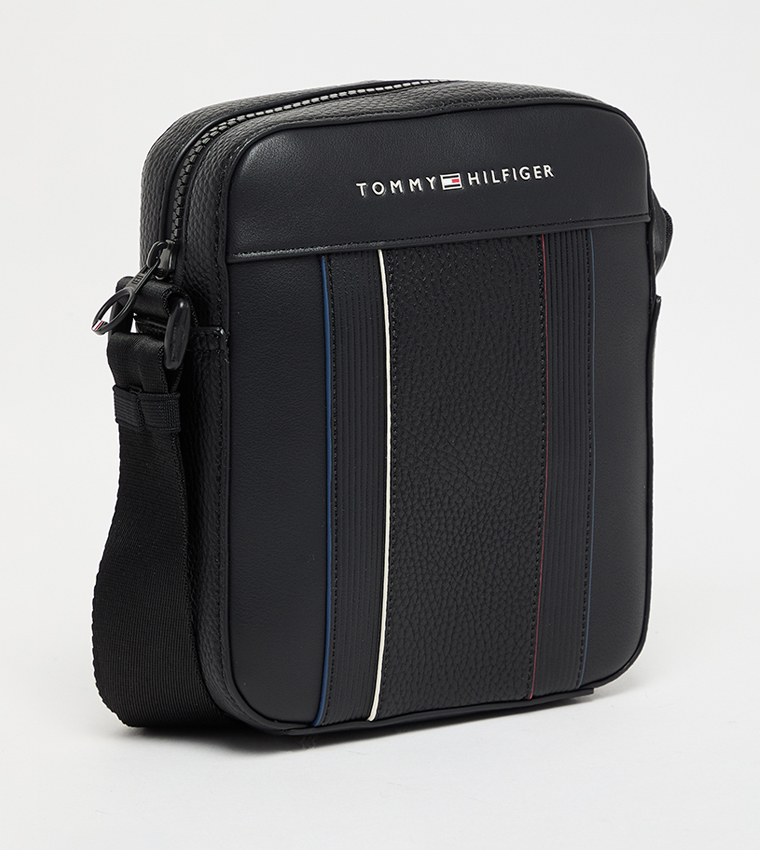 Logo Detail Zippered Crossbody Bag