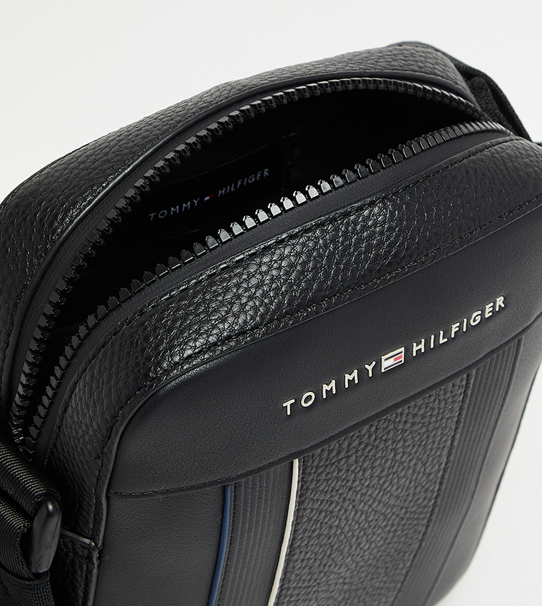 Logo Detail Zippered Crossbody Bag