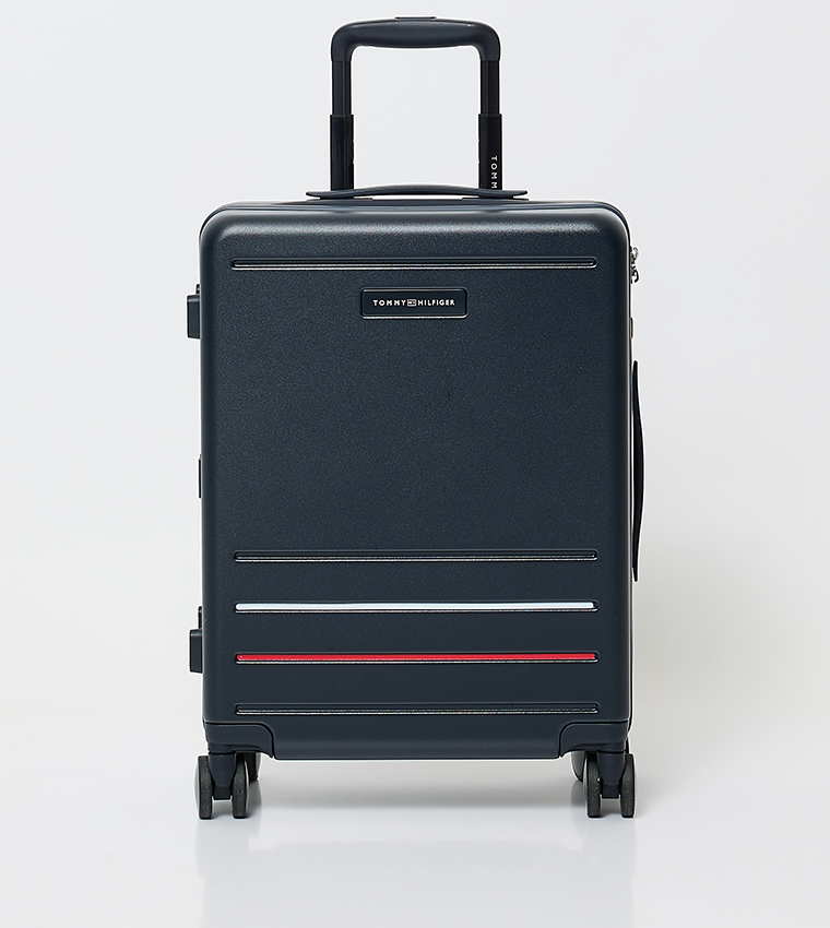 Logo Detail Hard Shell Spinner Trolley Bag