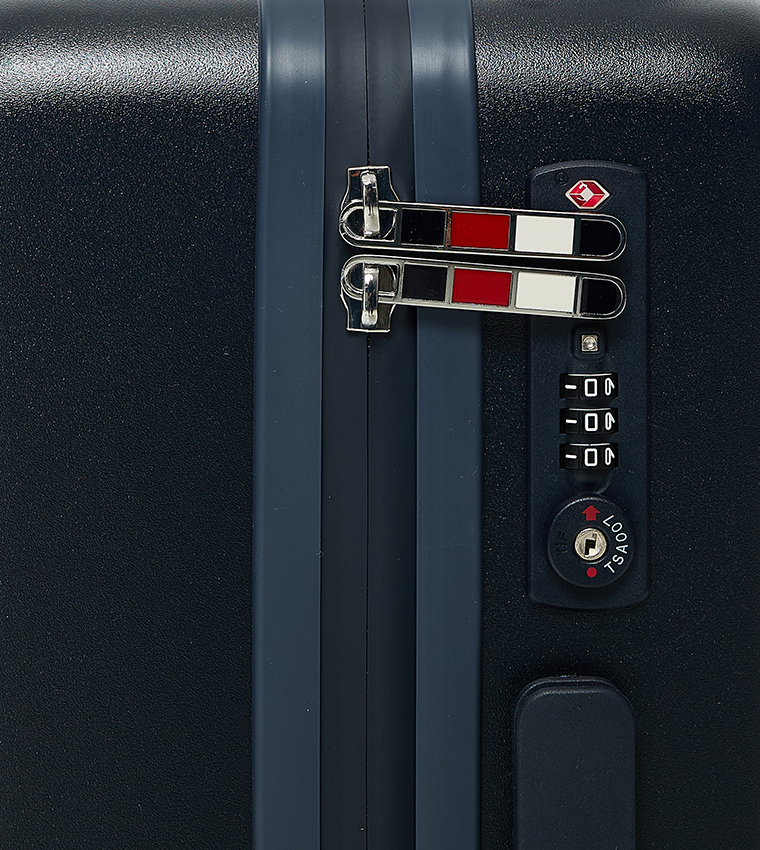 Logo Detail Hard Shell Spinner Trolley Bag
