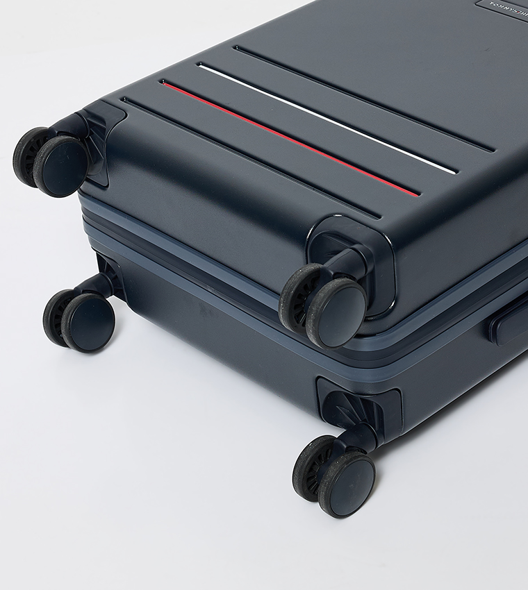 Logo Detail Hard Shell Spinner Trolley Bag