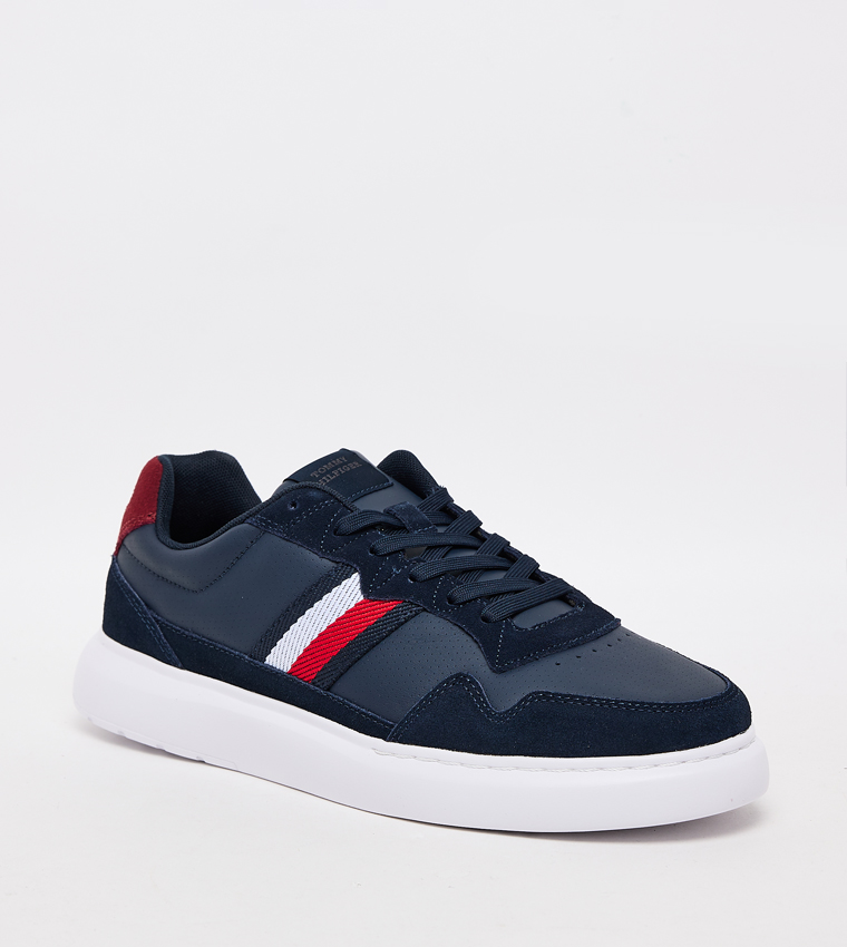 Flag Detail Lace Up Sneakers
