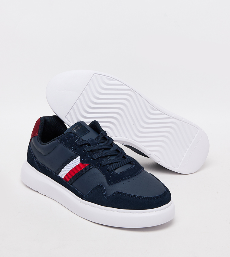 Flag Detail Lace Up Sneakers