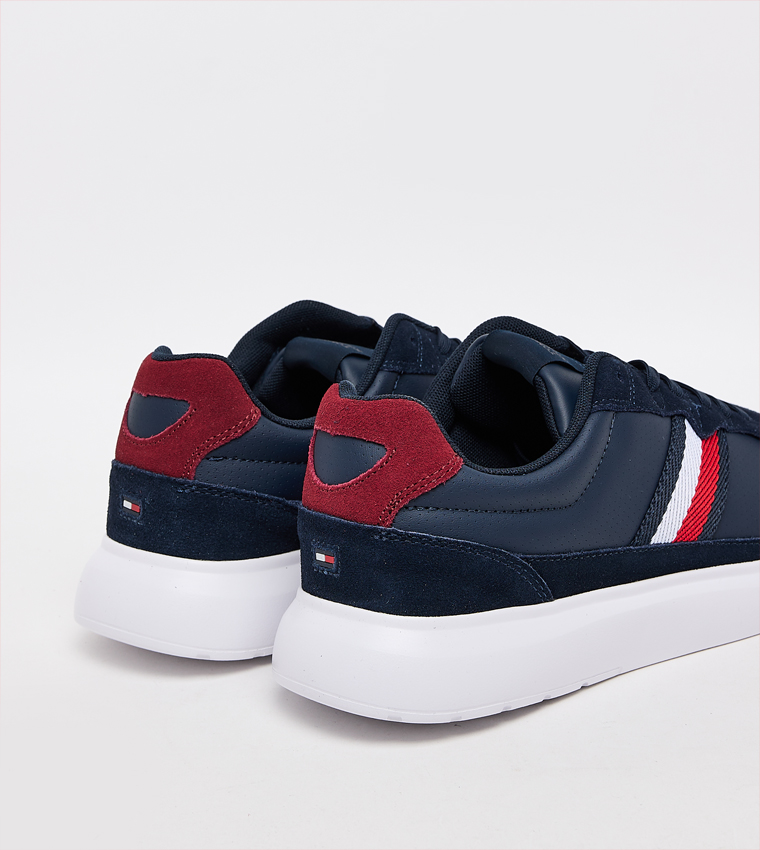 Flag Detail Lace Up Sneakers