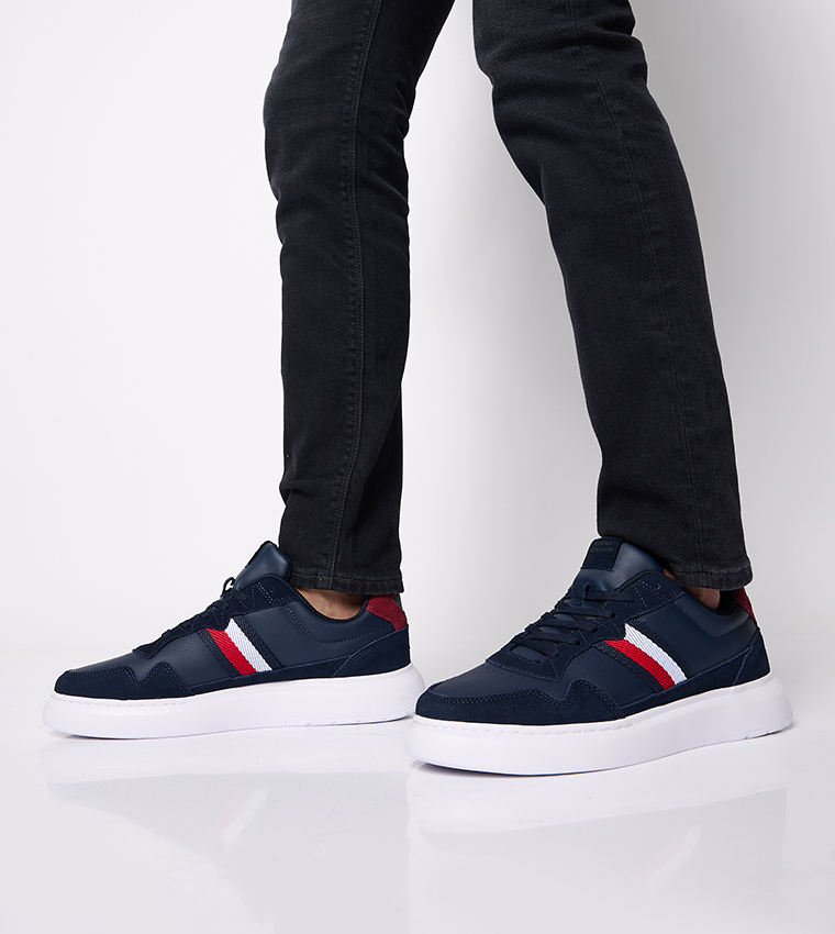 Flag Detail Lace Up Sneakers