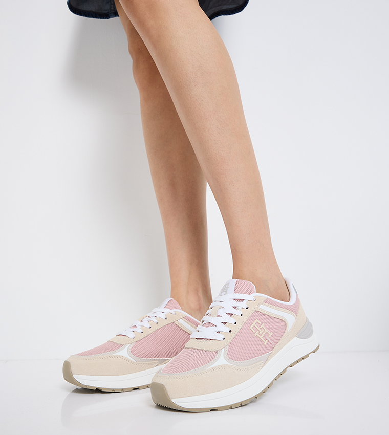 Logo Detail Lace-Up Sneakers