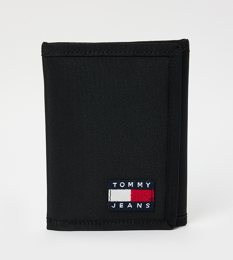 Logo Flag Nylon Tri-Fold Wallet