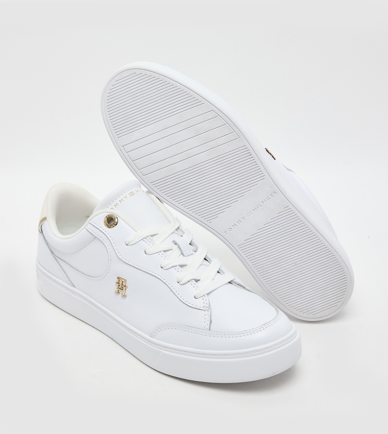 Monogram Detail Lace Up Sneakers