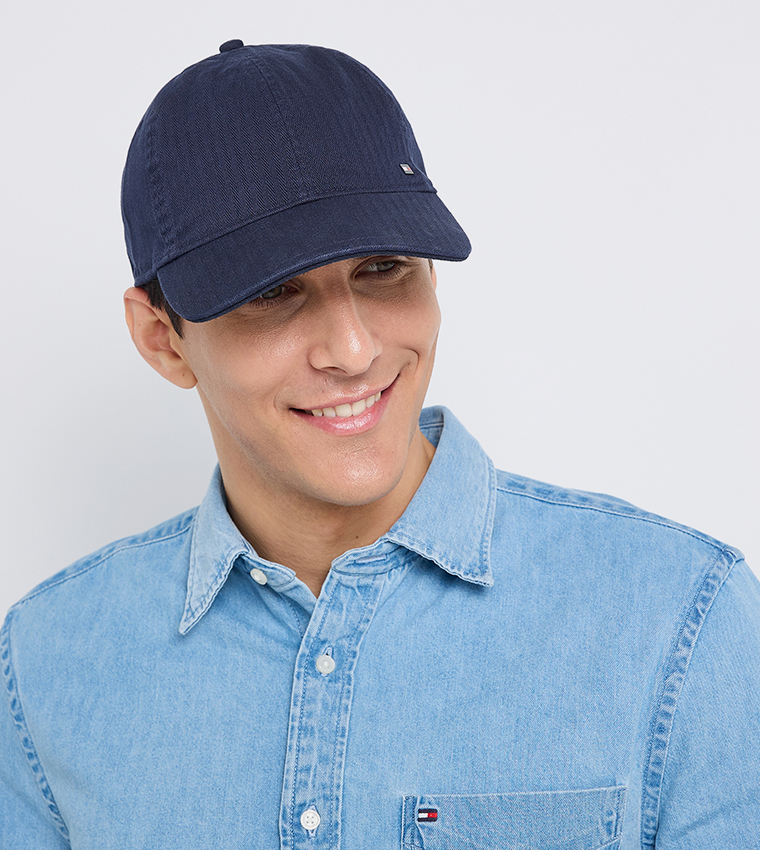 Herringbone Logo Detail Baseball Cap