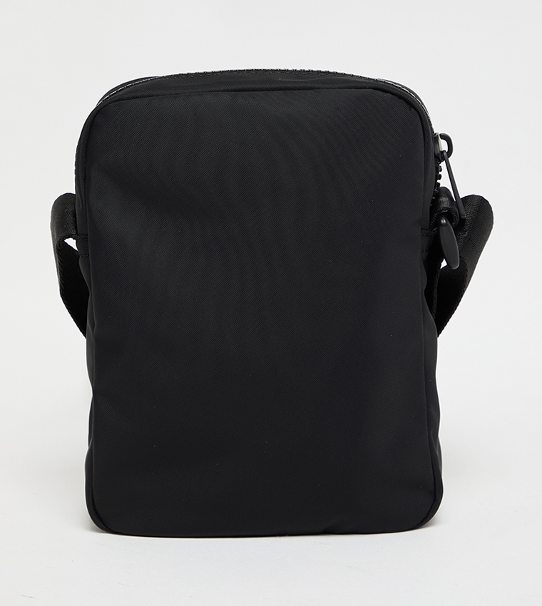 Logo Label Zippered Crossbody Bag
