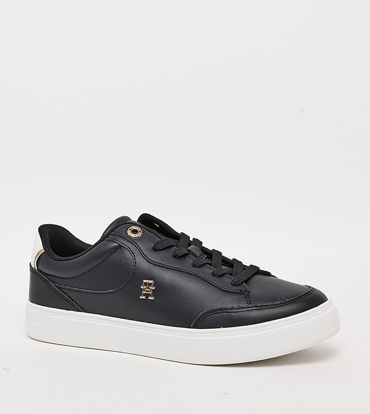 Monogram Detail Lace Up Sneakers