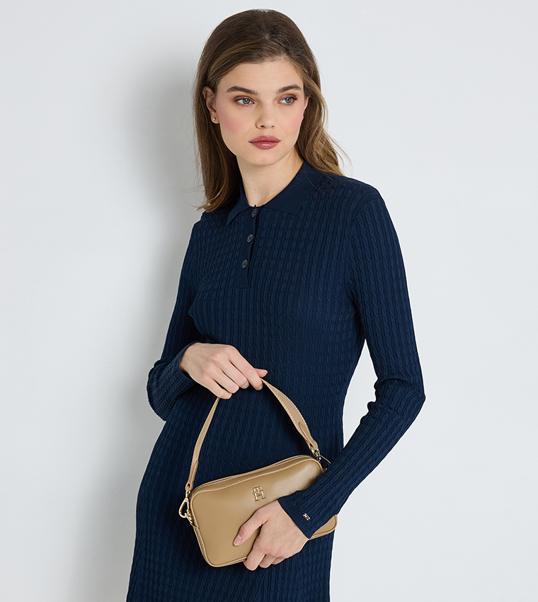 Monogram Detail Shoulder Bag with Sling