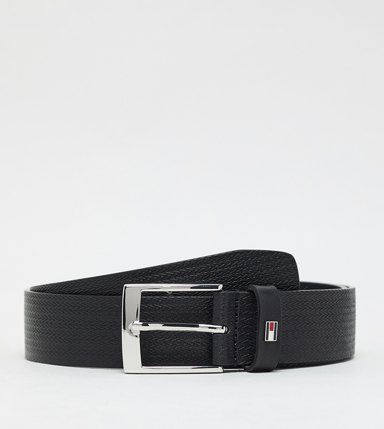 ADAN HERRINGBONE 3.5 Leather Belt