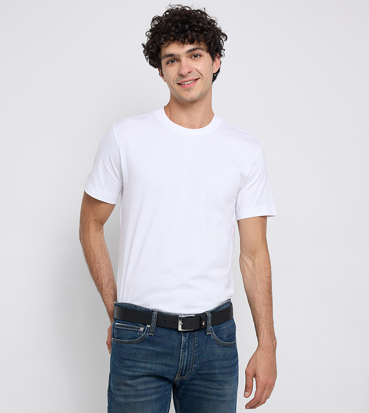 ADAN HERRINGBONE 3.5 Leather Belt