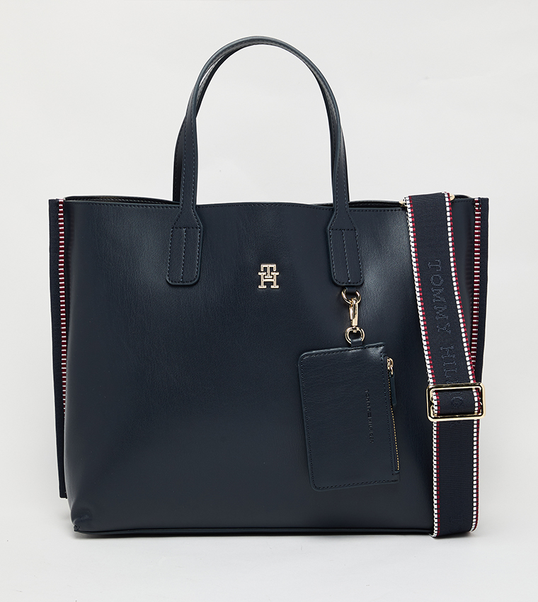 Monogram Detail Satchel Bag with Pouch