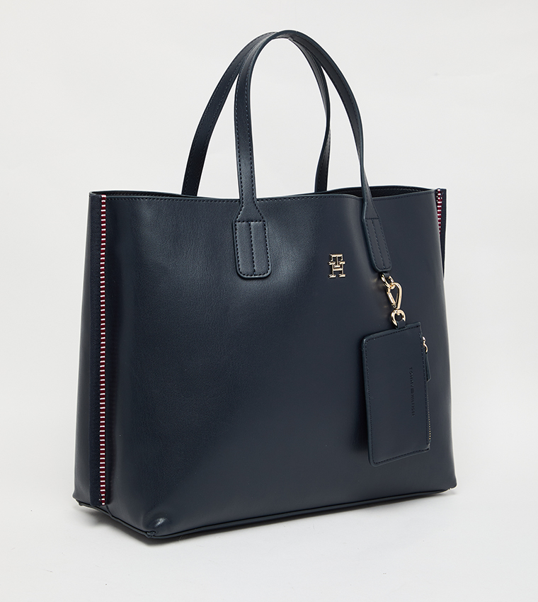 Monogram Detail Satchel Bag with Pouch