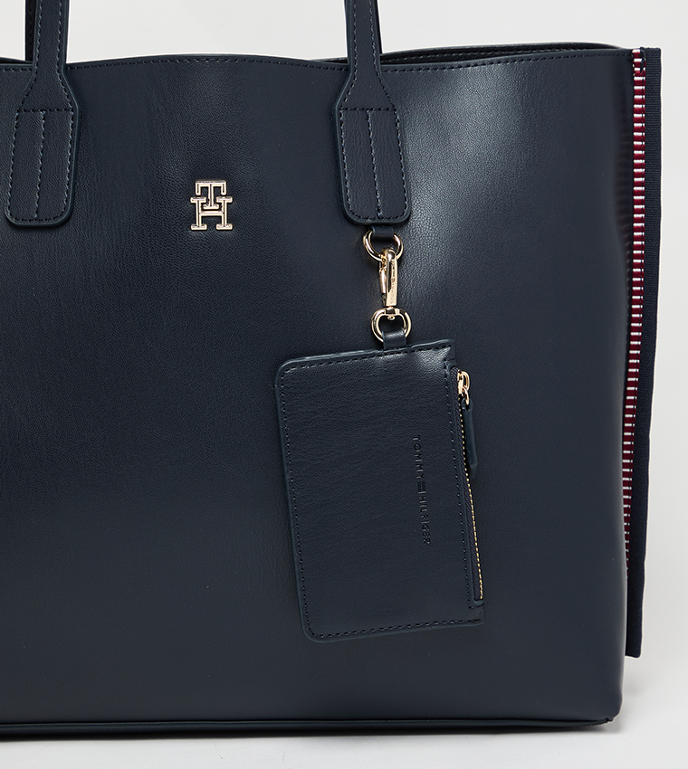 Monogram Detail Satchel Bag with Pouch