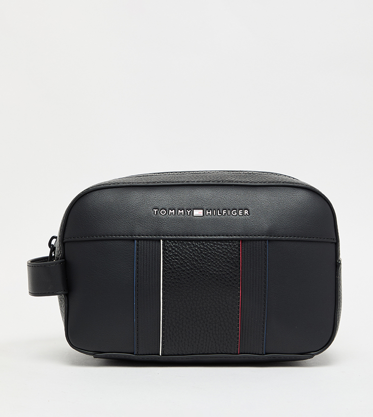 Logo Detail Zippered Toiletry Bag