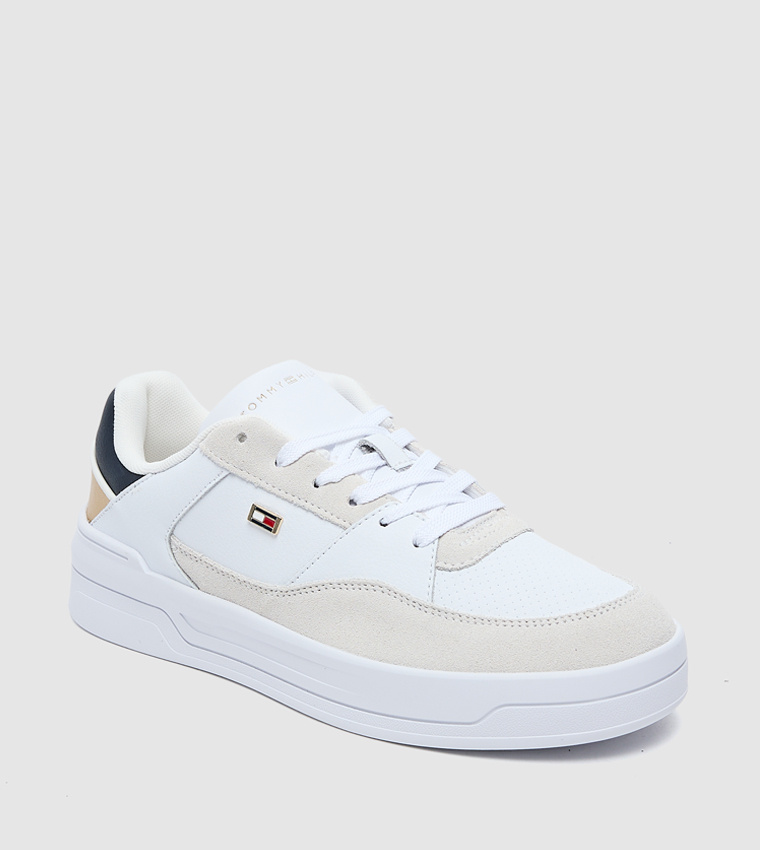 Essential Flag Detail Lace-Up Sneakers