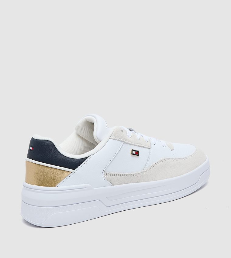 Essential Flag Detail Lace-Up Sneakers