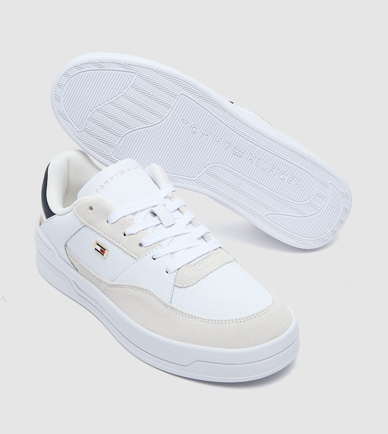 Essential Flag Detail Lace-Up Sneakers