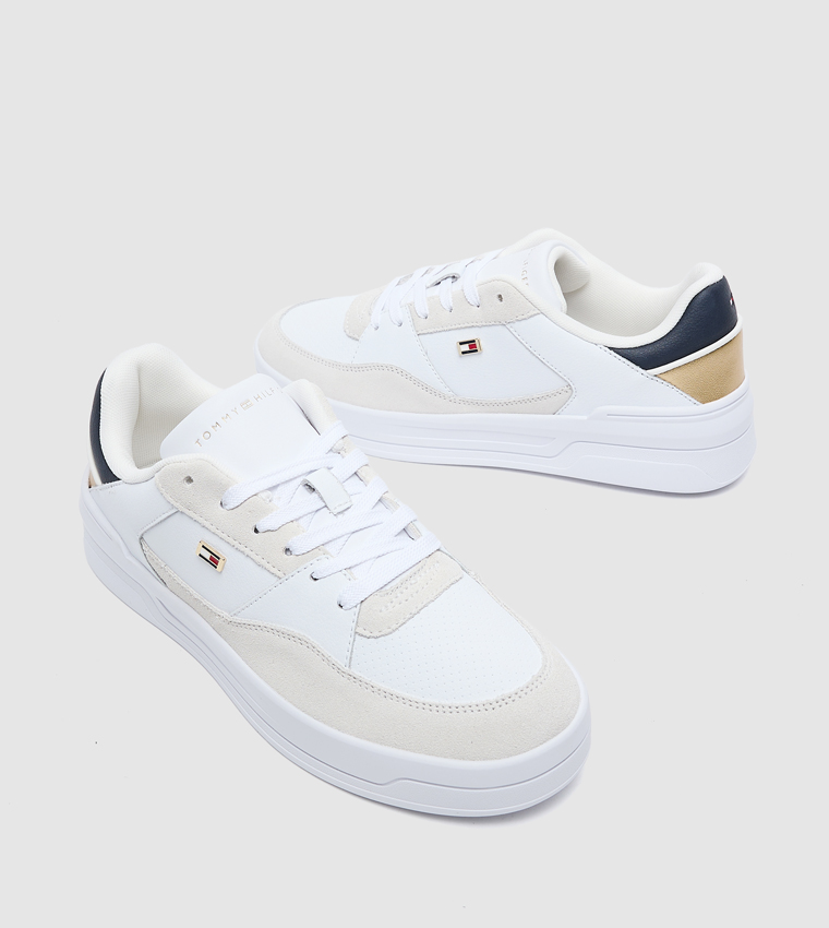 Essential Flag Detail Lace-Up Sneakers