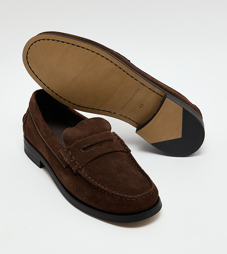 Solid Suede Loafers
