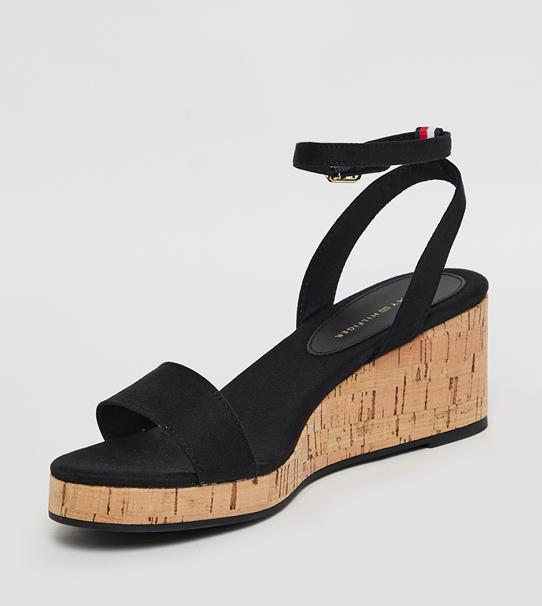 Ankle Loop Cork Wedge Sandals