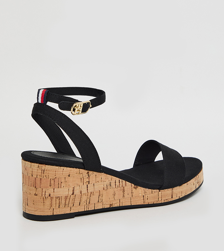Ankle Loop Cork Wedge Sandals