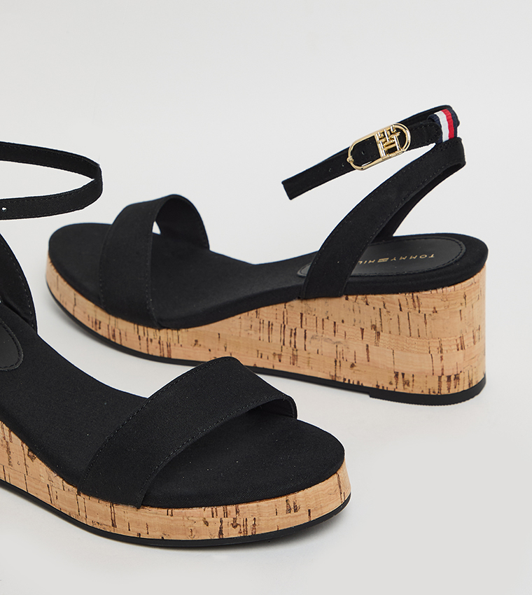 Ankle Loop Cork Wedge Sandals