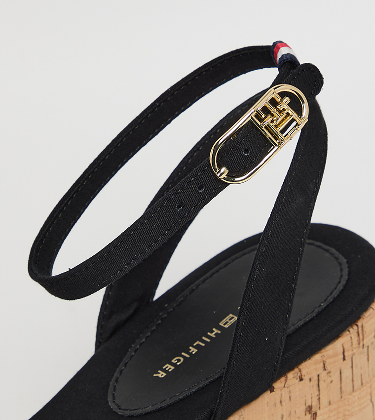 Ankle Loop Cork Wedge Sandals