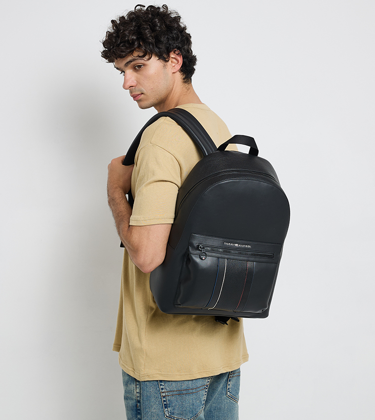 Logo Detail Zippered Backpack