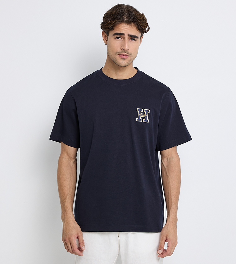 Monotype Embroidered Short Sleeves T-Shirt