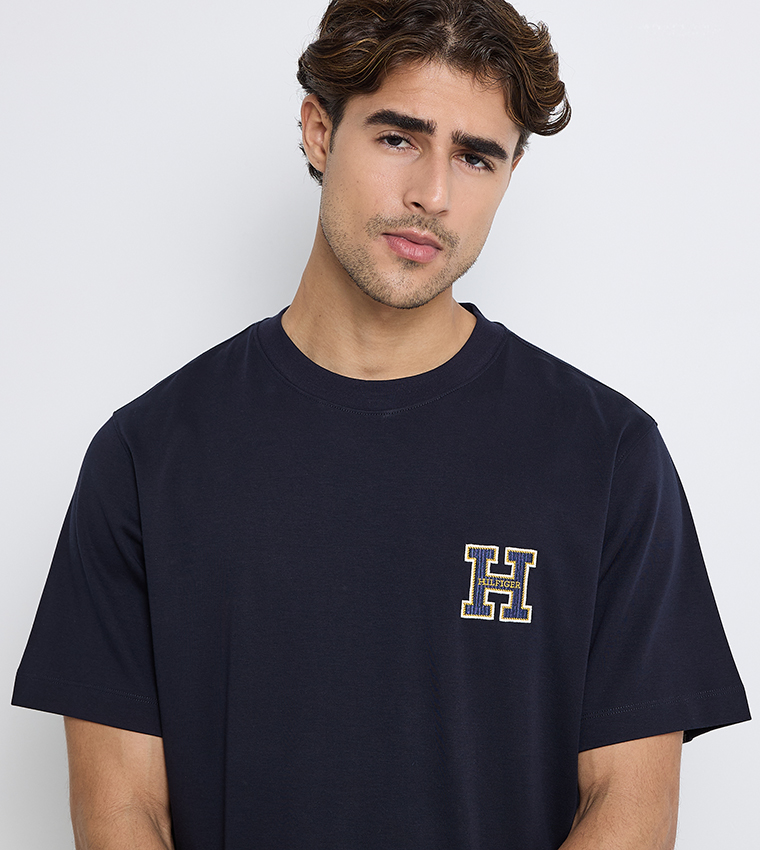 Monotype Embroidered Short Sleeves T-Shirt