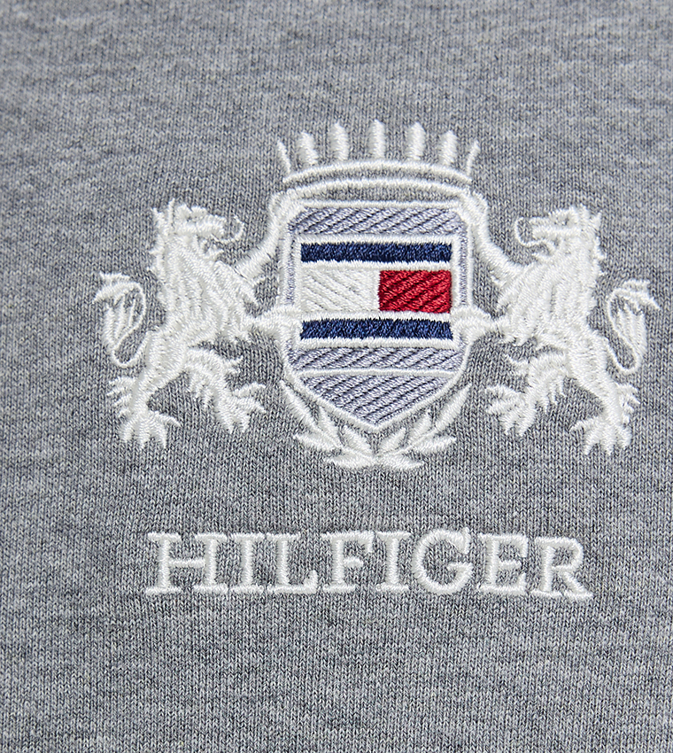 Crest Embroidered Long Sleeves Hoodie