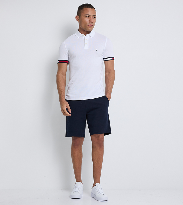 Flag Cuff Slim Fit Polo T-Shirt
