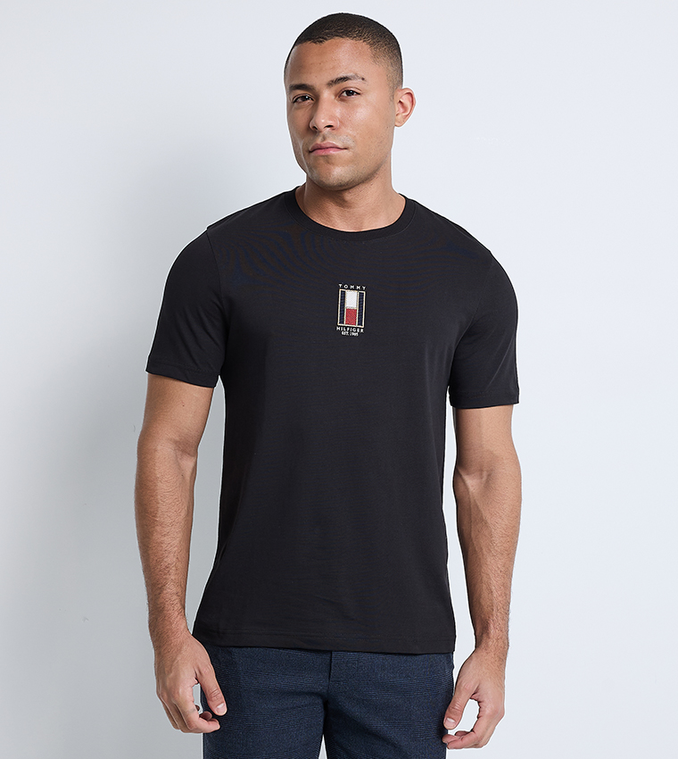Logo Embroidered Crew Neck T-Shirt