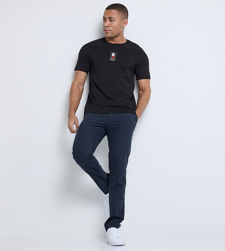 Logo Embroidered Crew Neck T-Shirt